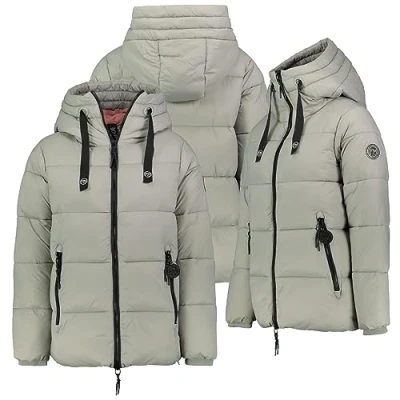 Abbildung von Fresh Made Steppjacke Damen Winter Stepp Jacke Parka Winterjacke Kapuze Gesteppt Stehkragen
