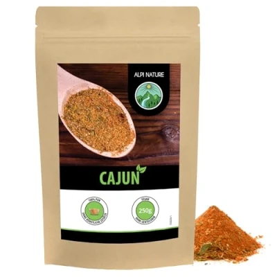 Abbildung von Cajun Gewürzmischung (250g), typisch indische Gewürzmischung, wiederverschließbare Verpackung