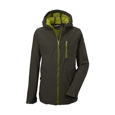 Abbildung von Killtec Jungen Softshelljacke Softshell Jacke mit Kapuze Boys wasserabweisend 00749 grünanthrazit 128