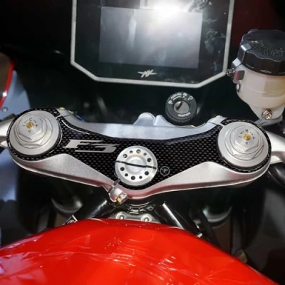 Abbildung von labelbike 3D Resin Gel Aufkleber Gabelplattenschutz für Motorrad MV Agusta F3