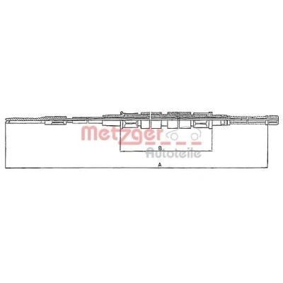 Abbildung von METZGER 10.743 Handbremsseil 2020/1346 COFLE VOLKSWAGEN: Caddy 1 Pickup