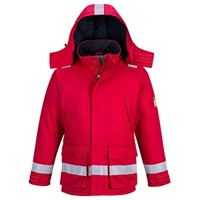 Abbildung von Portwest Flammhemmende Antistatik Winterjacke , Größe: L, Farbe: Rot, FR59RERL