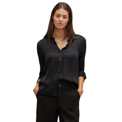 Abbildung von Street One Hemdbluse, Damen, Größe: 36, Schwarz