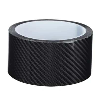 Abbildung von Ymiko Kohlefaserstreifen Anti Scratch Kohlefaser Autotür Kantenschutz Aufkleber Detaillierung Wrap Schutzfolie Tape(5CM*3M)