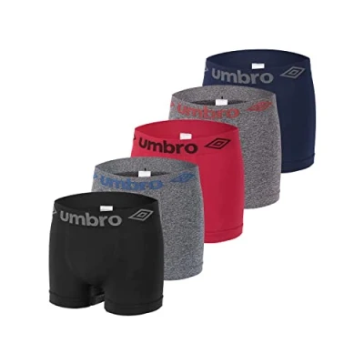Abbildung von Boxershorts Herren Leicht, Unterhosen Männer, Bequem (5er Pack), Grau/Blau/Rot/Schwarz, S/M