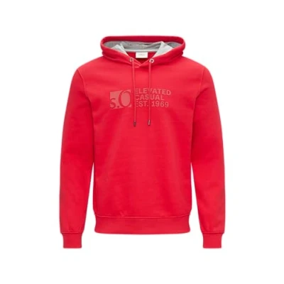 Abbildung von s.Oliver LOGO Kapuzenpullover, Herren, Größe: Medium, Himbeere