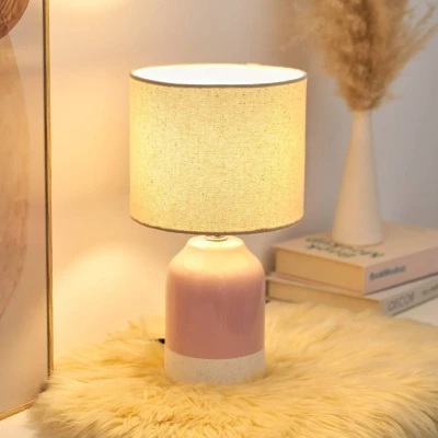 Abbildung von Pauleen Tischleuchte Sandy Glow max. 20W 230V Stoffschirm Keramik, ohne Leuchtmittel, E14, Stoffschirm, Keramik