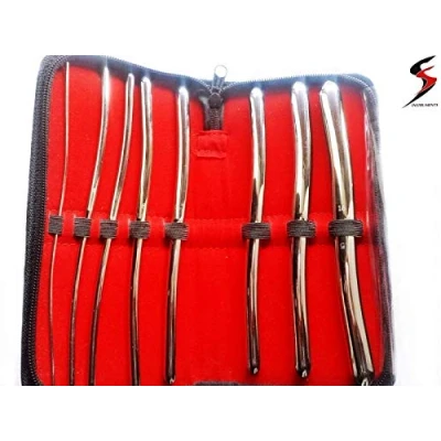 Abbildung von SS Hegar Sounds Dilatator Urethral Chirurgische Gyne Diagnosegerät Set Harnröhren Dilator 8 Stifte mit Doppelenden 1mm bis 16mm Elegant und diskret im schwarzen Etui