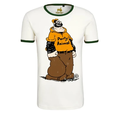 Abbildung von Traktor Popeye Tshirt print, Größe: Large, Milchweiss grün