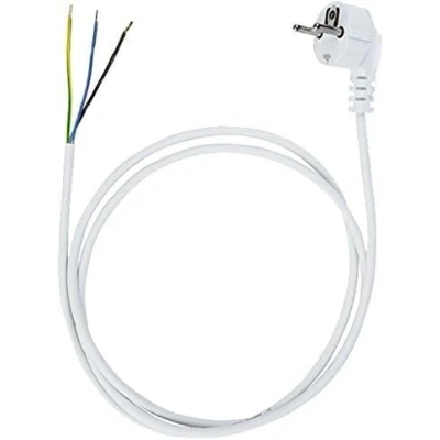 Abbildung von Anschlussleitung Zuleitung Stecker Netzkabel Stromkabel 3 polig x 0,75mm2 (5.0 Meter, Weiss)