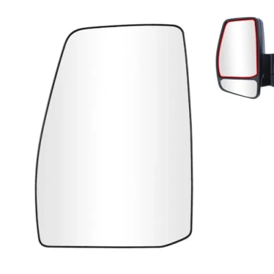 Abbildung von SENZEAL Spiegelglas Links Fahrerseite Beheizbar mit Trägerplatte für Ford Transit Custom 2012 2022 BK2117K741BB 1766587 Außenspiegel Glas Ersatz (Oben Links)