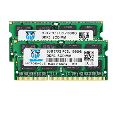 Abbildung von 16GB Kit (2x8GB) DDR3/DDR3L 1333MHz SODIMM PC3/PC3L 10600S 8GB 204 Pin Non ECC CL9 2Rx8 Dual Rank Notizbuch Arbeitsspeicher