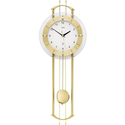 Abbildung von AMS Funk Pendelwanduhr F5257 (Quarzuhr, Metall /Kunststoffgehäuse,Esszimmer,Wohnzimmer)