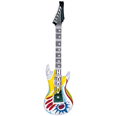 Abbildung von W WIDMANN MILANO Party Fashion Aufblasbare Gitarre, Länge Circa 105 cm, Instrument, Luftgitarre, Mottoparty, Karneval