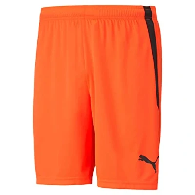 Abbildung von Puma Teamliga kurze Sporthose für Kinder, Größe: 164, Rotschwarz
