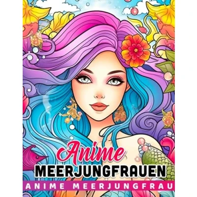 Abbildung von Anime Meerjungfrauen Malbuch: Fantasy Charakter Ausmalbilder mit wunderschönen Illustrationen für Kinder und Jugendliche um die Kreativität zu entfesseln