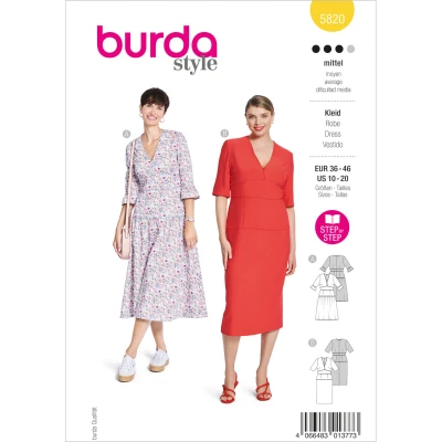 Abbildung von Kleid Burda 5820 36 46