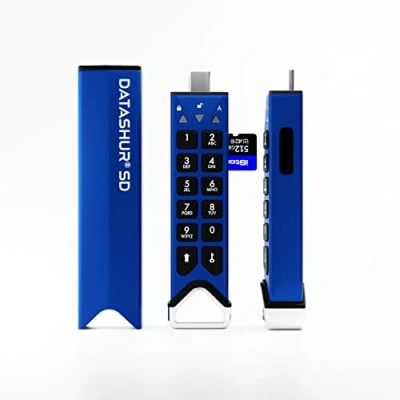 Abbildung von 2 Pack iStorage datAshur SD Encrypted USB Flash Drive with Removable microSD Cards (Sold Separately), Password Protected, Secure Collaboration, FIPS Compliant