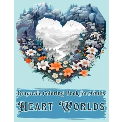 Abbildung von Grayscale Coloring Book for Adults: Heart Worlds, 35 Whimsical Illustrations Relaxation and Creativity