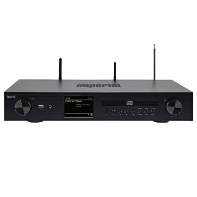 Abbildung von Imperial DABMAN i550 CD hifi Verstärker Internetradio (DAB+/DAB/UKW/WLAN, Bluetooth, Streaming Dienste, Player, Stereo Endstufe, AV Receiver), schwarz, breite, 22 252 00