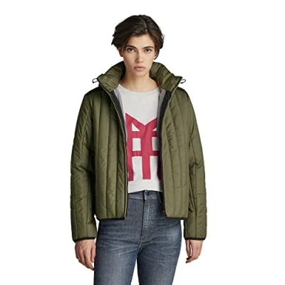 Abbildung von G STAR RAW Damen Meefic Vertical Quilted Jacke, Grün (shadow olive D22241 B958 B230), M