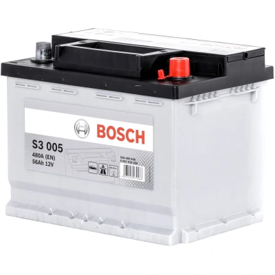 Abbildung von BOSCH S3 0 092 S30 050 Batterie 12V 56Ah 480A B13 VOLKSWAGEN: GOLF 5 Schrägheck, 6, Passat B6 Variant, BMW: 3 Touring, Z4 Roadster, X3