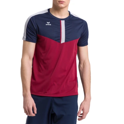 Abbildung von Erima Herren Squad Funktions T Shirt, New Navy/Bordeaux/Silver Grey, S
