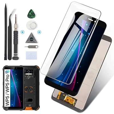 Abbildung von RongZy für Oukitel WP5/WP5 Pro 5,5 Zoll LCD Bildschirm Ersatz Touch Display Digitizer Montage ersetzt durch Reparaturwerkzeugsatz WP5(Schwarz，)