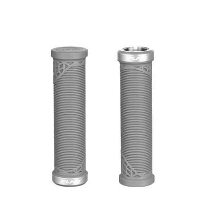 Abbildung von FUNN Hilt JR Mountainbike Lenkergriffe mit Einzelklemme, Fahrradlenker Verriegelungsgriffe 19 mm Innendurchmesser, Kurze Fahrradgriffe für Jugendliche, Mädchen und Jungen (Grau)
