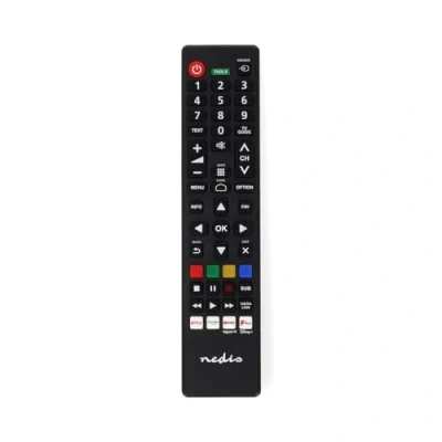 Abbildung von Ersatz Fernbedienung Passend für: Panasonic/Sharp Vorprogrammiert 1 Gerät Disney + Button/Netflix Button/Rakuten TV Button/YouTube Button Infrarot Schwarz