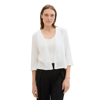 Abbildung von TOM Tailor Strickjacke, Damen, Größe: XXL, Whisper white