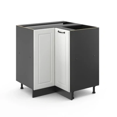 Abbildung von Vicco Eckschrank R Line, Weiß Landhaus/Anthrazit, 75.6 cm ohne Arbeitsplatte