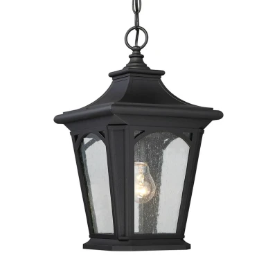 Abbildung von Quoizel QZ BEDFORD8 S Hängeleuchte Bedford 1xE27 mysticschwarz H:31,4cm Ø:17,8cm IP44