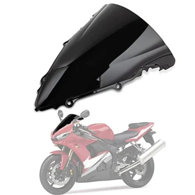 Abbildung von Motorrad Windschutzscheibe Shield Wind Screen für Yamaha YZF R6 2003 2005 R6s 2006 2009 (Transparente)