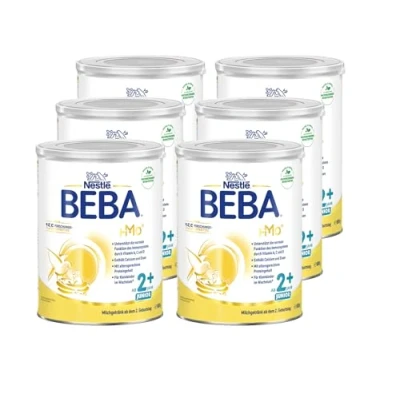 Abbildung von BEBA Junior 2+ Milchgetränk ab dem 2. Geburtstag, Babynahrung mit HMO 2&#039; FL, nur Laktose, ohne Palmöl, 6er Pack (6 x 800g)