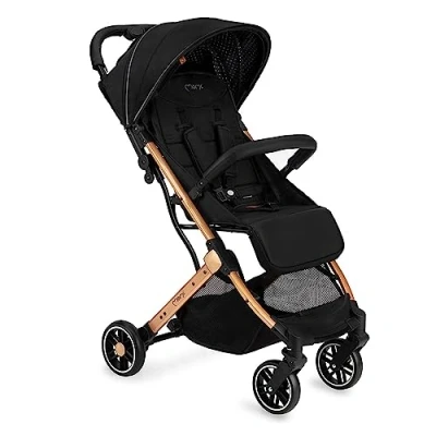 Abbildung von MOMI ESTELLE Kinderwagen für Kinder ab 6 Monat bis zu max. Körpergewicht von 15 kg, H105 x B51 T75 cm, klappbar auf die Maße H65 T21 Gewicht 7,5 5 Punkt Sicherheitsgurt