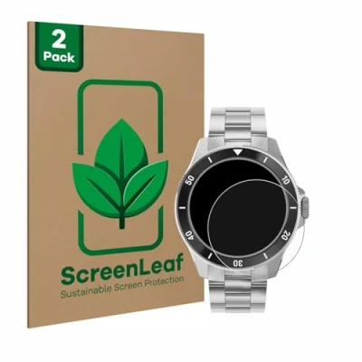 Abbildung von ScreenLeaf (2 Stück Schutzfolie für Withings ScanWatch Nova (42 mm) [nachhaltiger Displayschutz, Folie, transparent, kratzfest]