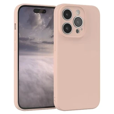 Abbildung von EAZY Case Silikonhülle für iPhone 14 Pro Hülle Silikon Rosa weich stoßfeste Handyhülle Schutzhülle mit Kameraschutz Dünn Premium Schutz Cover TPU Phone Bumper in Altrosa Pastell