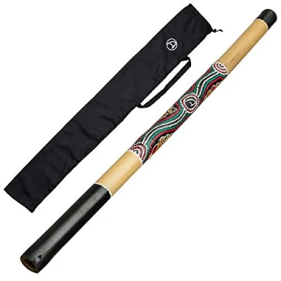 Abbildung von Australian Treasures Einsteiger Didgeridoo Handbemalt mit Aborigine Motiven, Nylon Tragetasche enthalten