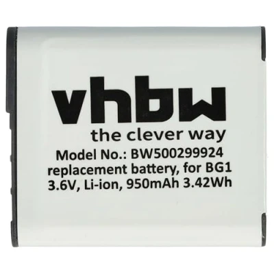 Abbildung von vhbw LI Ion Akku 950mAh (3.6V) kompatibel mit Kamera Sony Cybershot Serie, z.B. DSC H3, H55, W35, HX5 Ersetzt den Akkutyp: NP BG1, FG1.