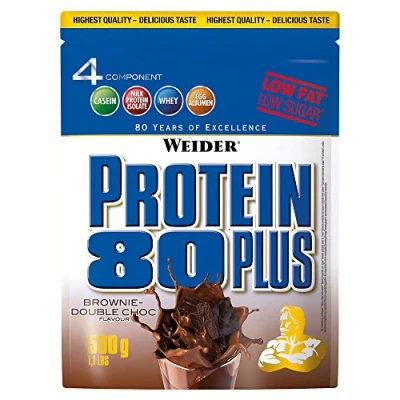 Abbildung von Weider Protein 80 plus 3 x 500g Beutel 3er Pack Brownie Double Choc