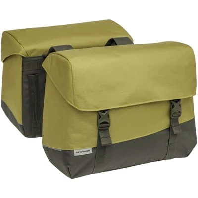 Abbildung von Doppelfahrradtasche New Looxs Joli 37 Liter 38 X 18 29 Cm (2x) Oliv/gelb