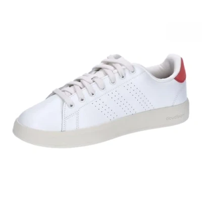 Abbildung von adidas Herren Advantage Premium Leather Shoes Schuhe, core White/core White/Bright red, 40 EU