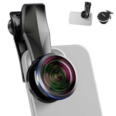 Abbildung von NEEWER 8mm Fischaugenobjektiv mit 220 Weitwinkel und 17mm Gewinde Telefonobjektiv Clip, Fisheye Objektiv auch für Telefonkäfig/Telefonhülle/Telefonklammer/Rückplatte, LS 29 PRO