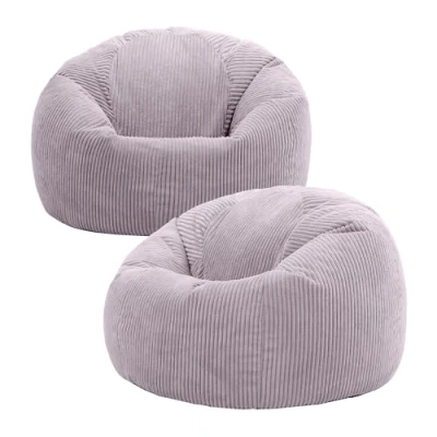 Abbildung von Icon Kingston Sitzsack Cord, Lila, 2er Pack, Erwachsene mit Füllung, Bean Bag, Cord Sessel, Lounge Stuhl, Schlafzimmer, Wohnzimmer, Wohnzimmer Möbel