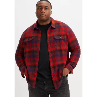 Abbildung von Levi&#039;s Plus BIG Jackson Worker Hemd, Herren, Größe: 4XL, Red/dark blue