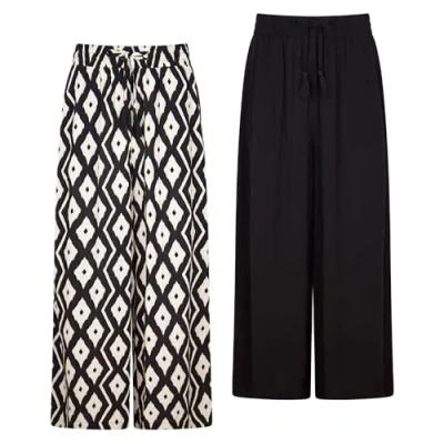 Abbildung von DENIMFY Chinohose Damen Palazzo Hose DFKate Loose Fit (Vorteilspack) Sommerhose mit Taschen