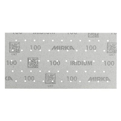 Abbildung von Mirka Iridium Premium Schleifpapier 115x230mm Klett 55 Loch, Korn 100, 50 Stk / Zum Schleifen von Lack, Spachtel, Grundierung, Holz, Stahl, Mineralwerkstoffe, Kunststoff