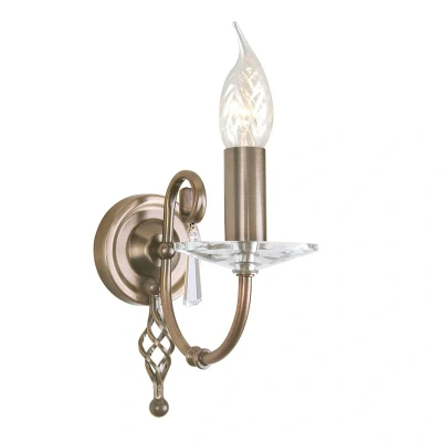 Abbildung von Elstead Lighting AG1 AGED BRASS Wandleuchte Aegean 1xE14 H:22 L:21,5 B:10