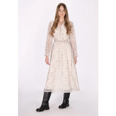 Abbildung von DREIMASTER Vintage Damen Kleid XS / Hellbraun 100 % Polyester